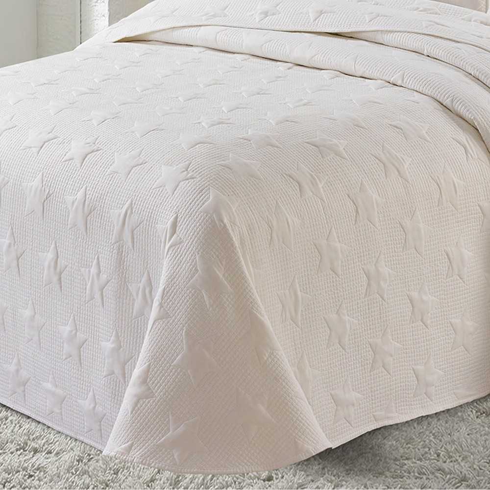COTTON ARTean - Colcha Bouti NOJA Blanco Cama 180 Incluye 2 Fundas de cojín. - 4