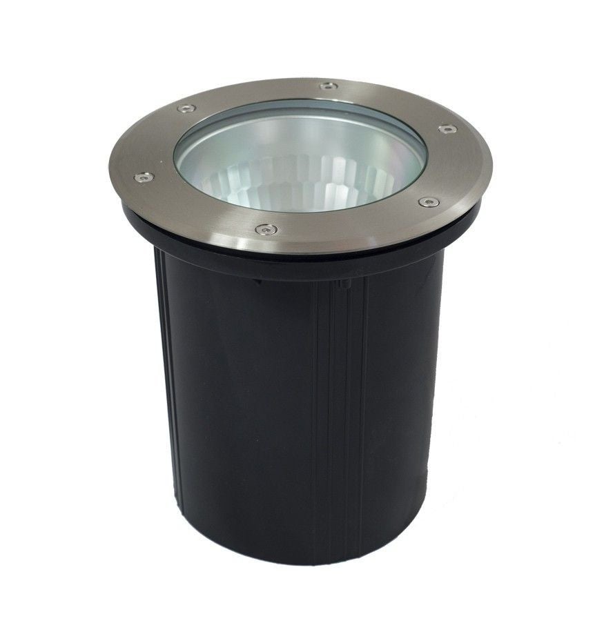 Lampa gruntowa najazdowa Pabla okrągła stal nierdzewna 1xE27x75W IP67 wym: 23 x 21 x 21 cm metal SU-MA