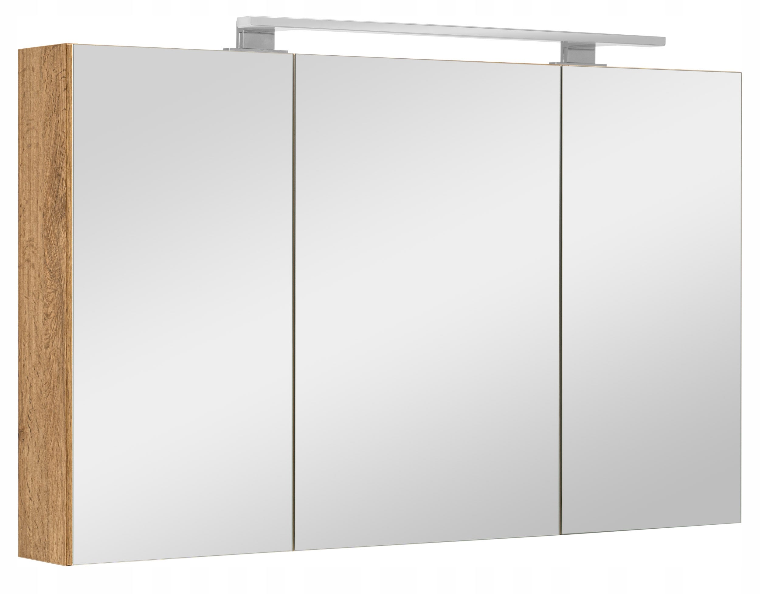 Szafka łazienkowa z lustrem oświetleniem lampką led lustrzana wisząca 100 cm