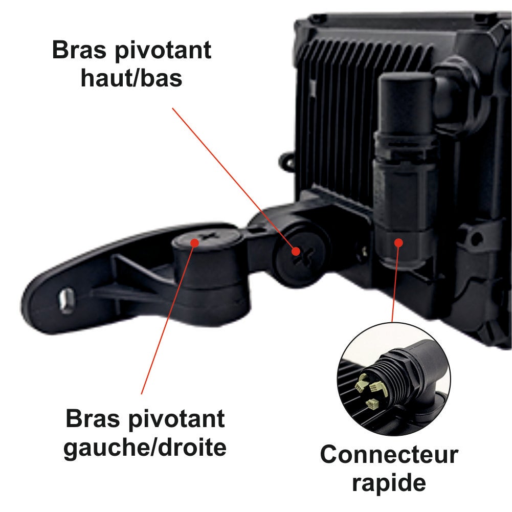 Lot de 4 projecteurs LED 50W/IP65/IK10/4500lm/4000K connexion directe - sans câble - garantie 5 ans - 3