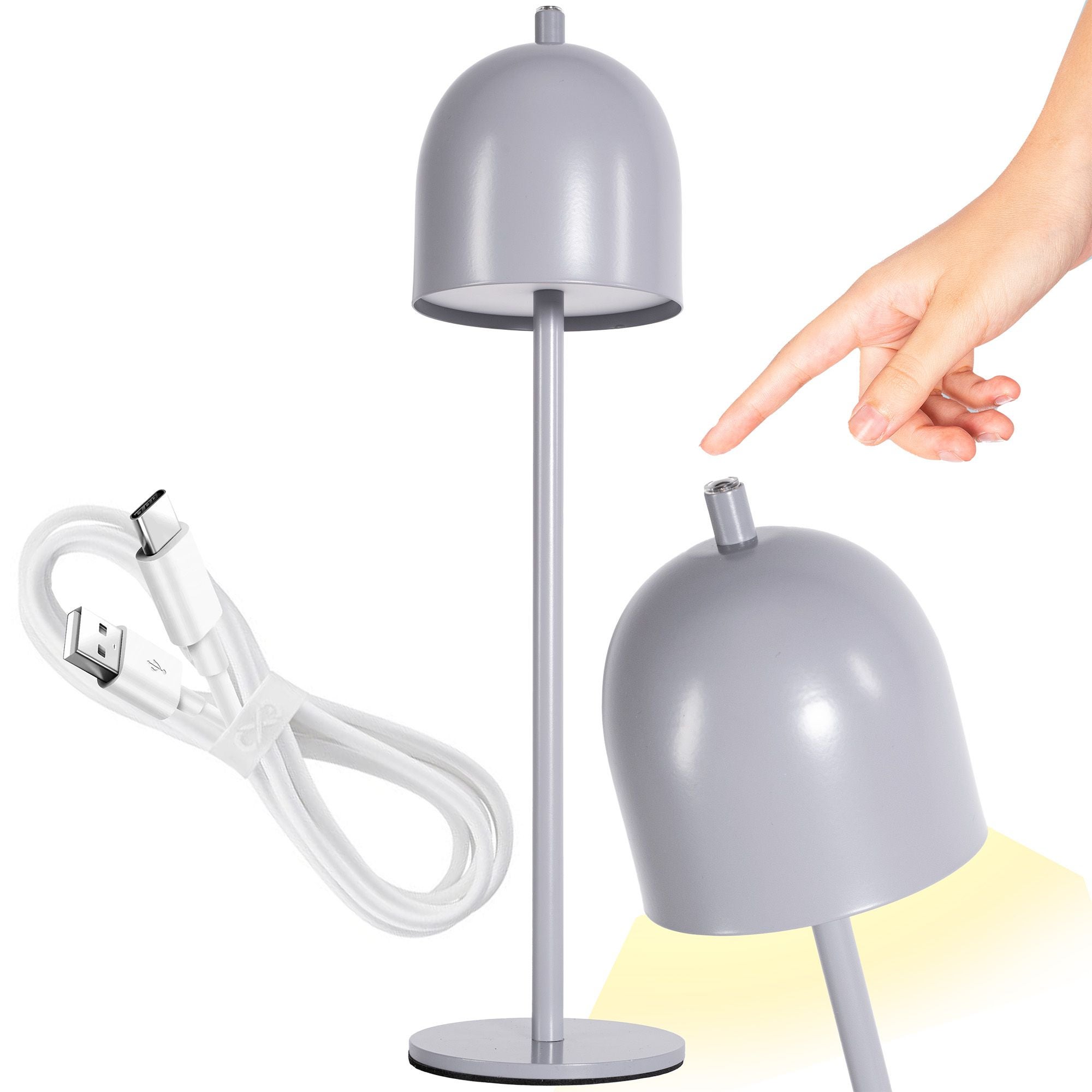 Lampka Nocna Toolight App1362-T Szary