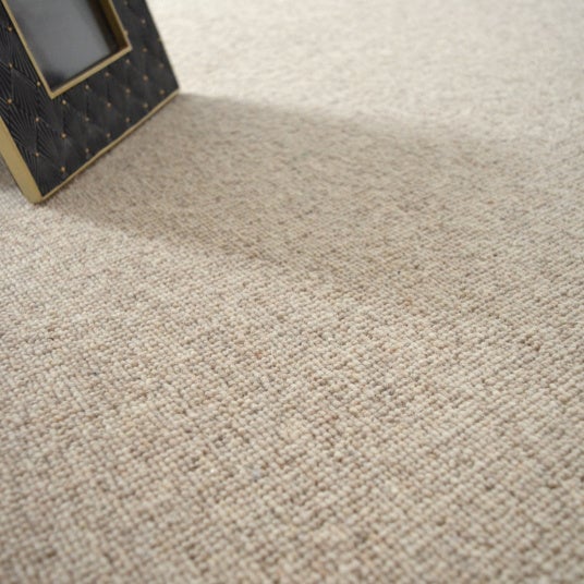 Moquette pure laine vierge bouclée - Killoo - Grège - Rouleau de 4m x 2m - 5