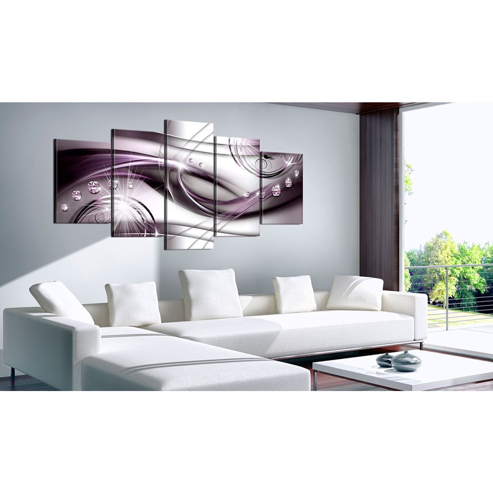 Tableau lueur violette - 200 x 100 cm - 2