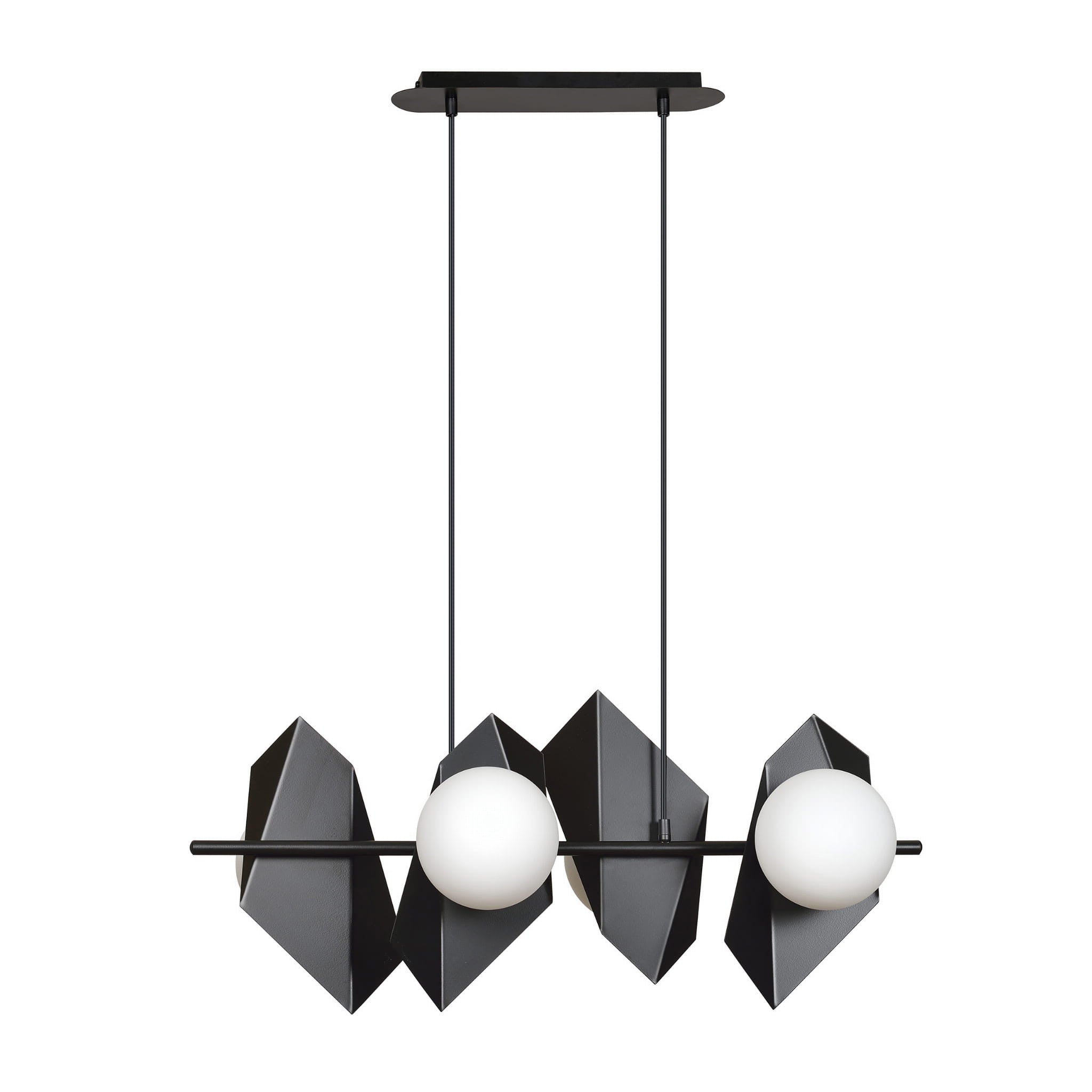 Lampa wisząca Drifton czarno-biała 4xE14x10W nowoczesny wym: 100 x 90 cm szkło Emibig