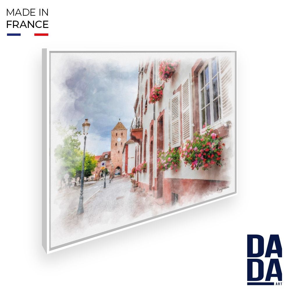 Tableau Rue de Haguenau / 45x60cm / Cadre Blanc / Fabriqué en France ...