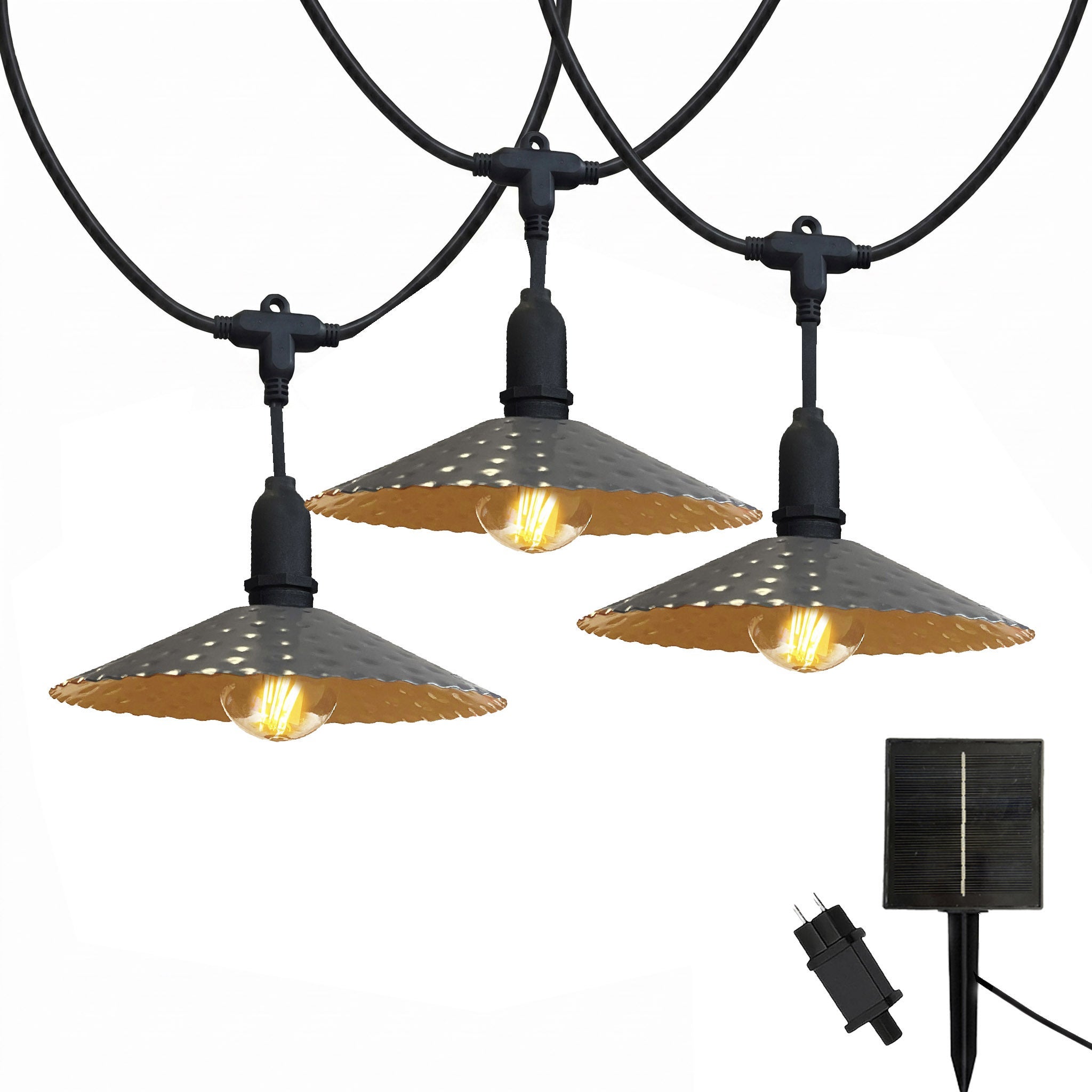 Łańcuchy solarne MINI VINTY HYBRID, 10 żarówek, 6M