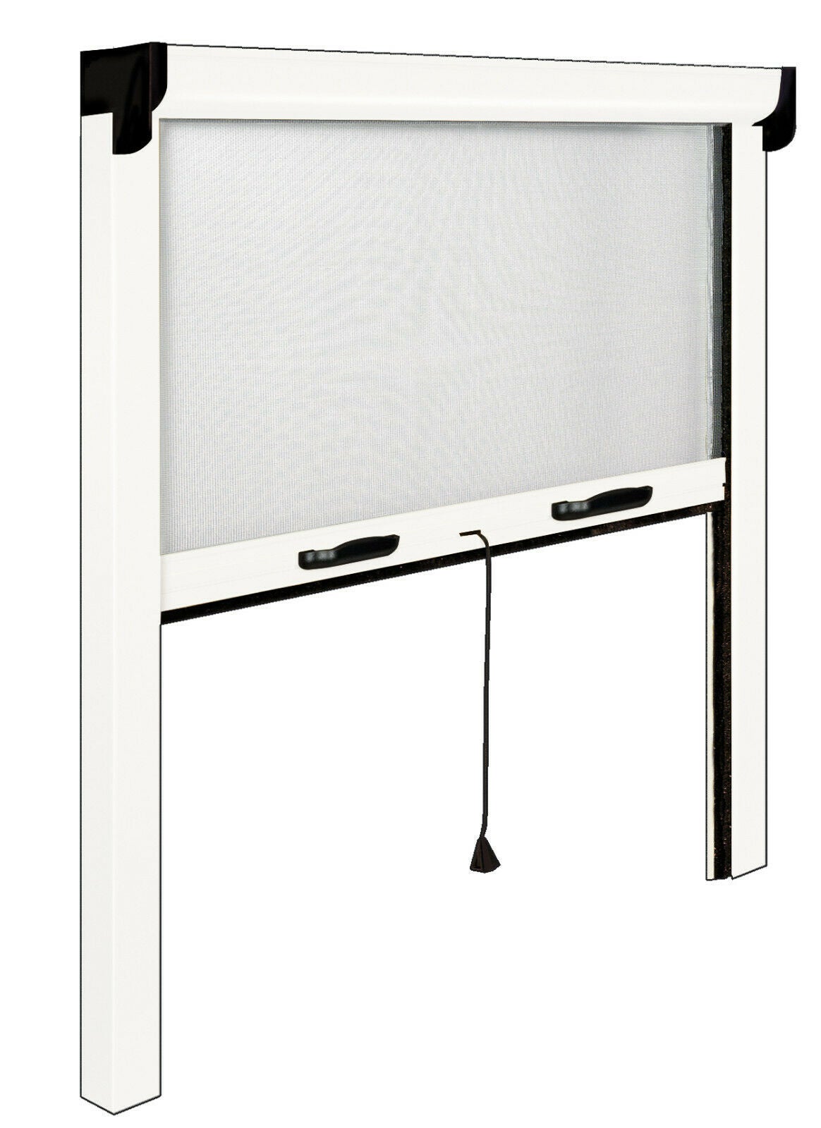 Zanzariera Arrotolabile Per Finestra - Rete In PVC Tagliabile (130x160 Cm), Bianco - Foto 5