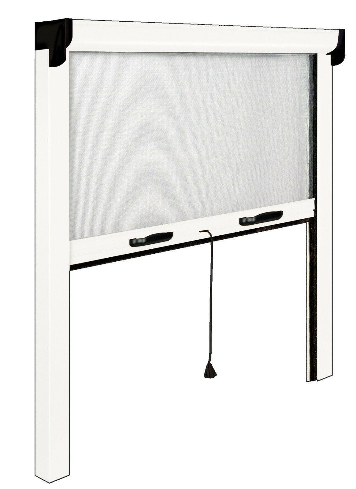 Zanzariera Arrotolabile Per Finestra - Rete In PVC Tagliabile (130x160 Cm), Bianco - Foto 5