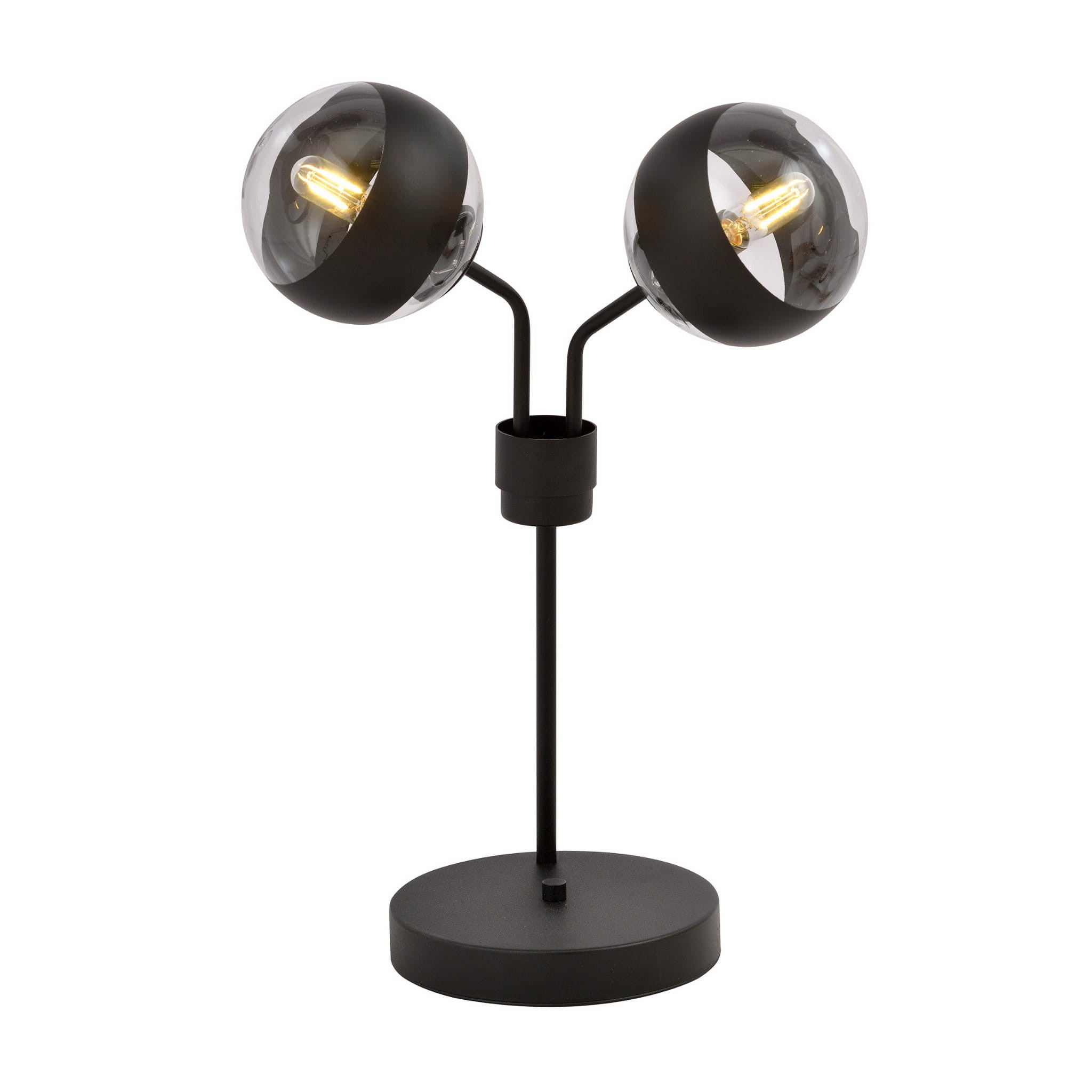 Lampka nocna Emibig 2xE14 40W NOVA LN2 BLACK/STRIPE 1139/LN2
