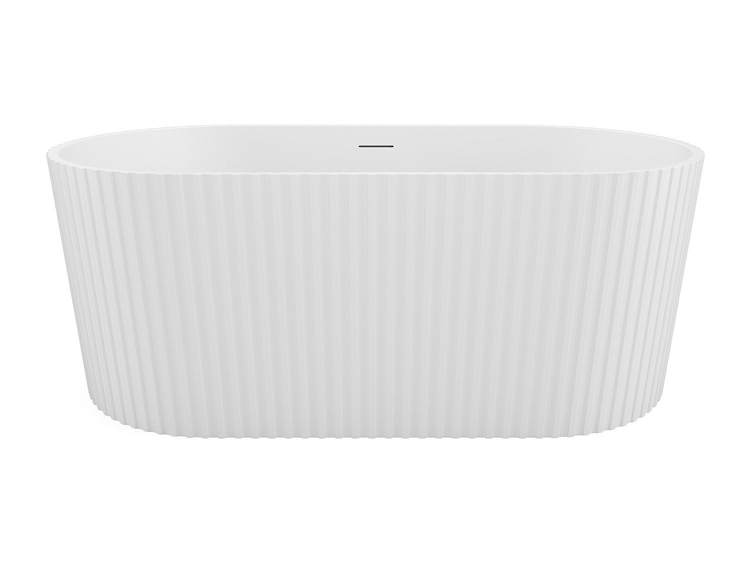 Wanna wolnostojąca akrylowa ryflowana - Biały mat - 230 l - 170 x 80 x 58 cm - ALIENA