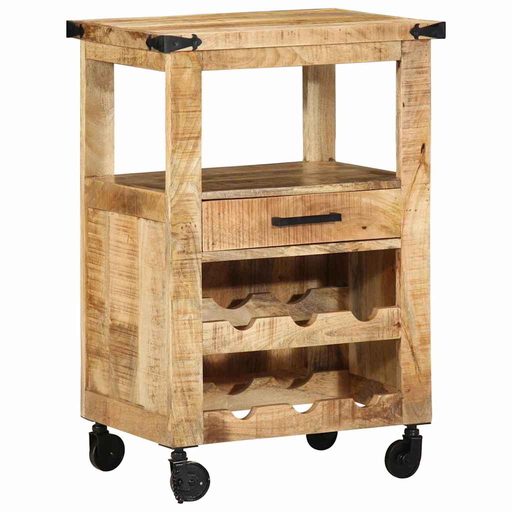 Chariot de cuisine Marron 55 x 40 x 80 cm Bois de mangue massif vidaXL - 8
