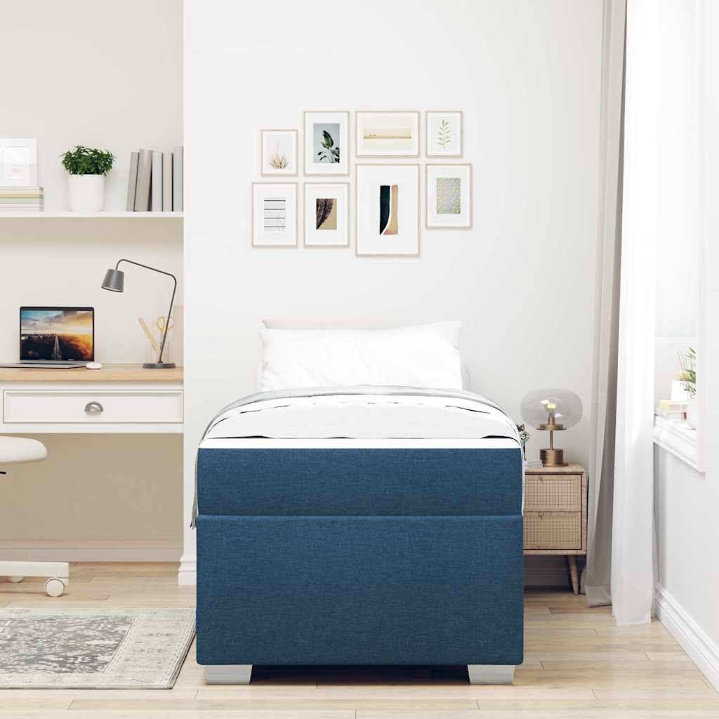 Lit double | Lit adulte | Cadre de lit avec tête de lit Bleu 160x200 cm Tissu CFW33990 | Leroy Merlin