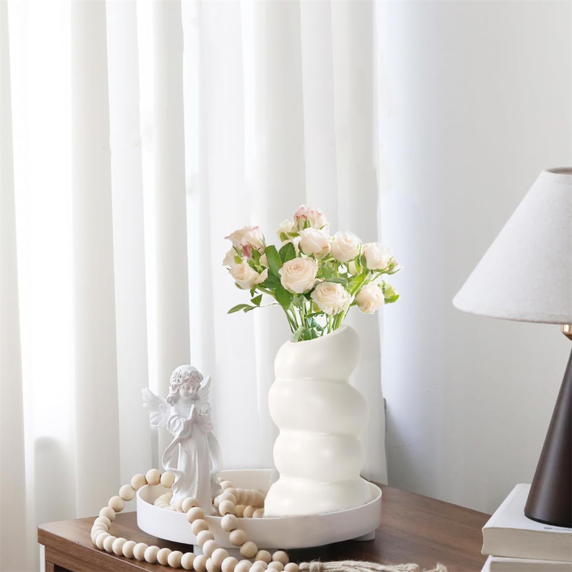 Vasos de flores em espiral de plástico, vasos modernos e minimalistas, pequenos vasos para flores pequenas, decoração floral para casa ou escritório. - 4