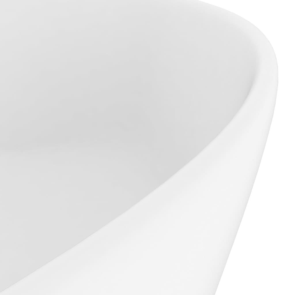 Lavabo de luxe avec trop-plein Blanc mat 36x13 cm Céramique vidaXL - 6