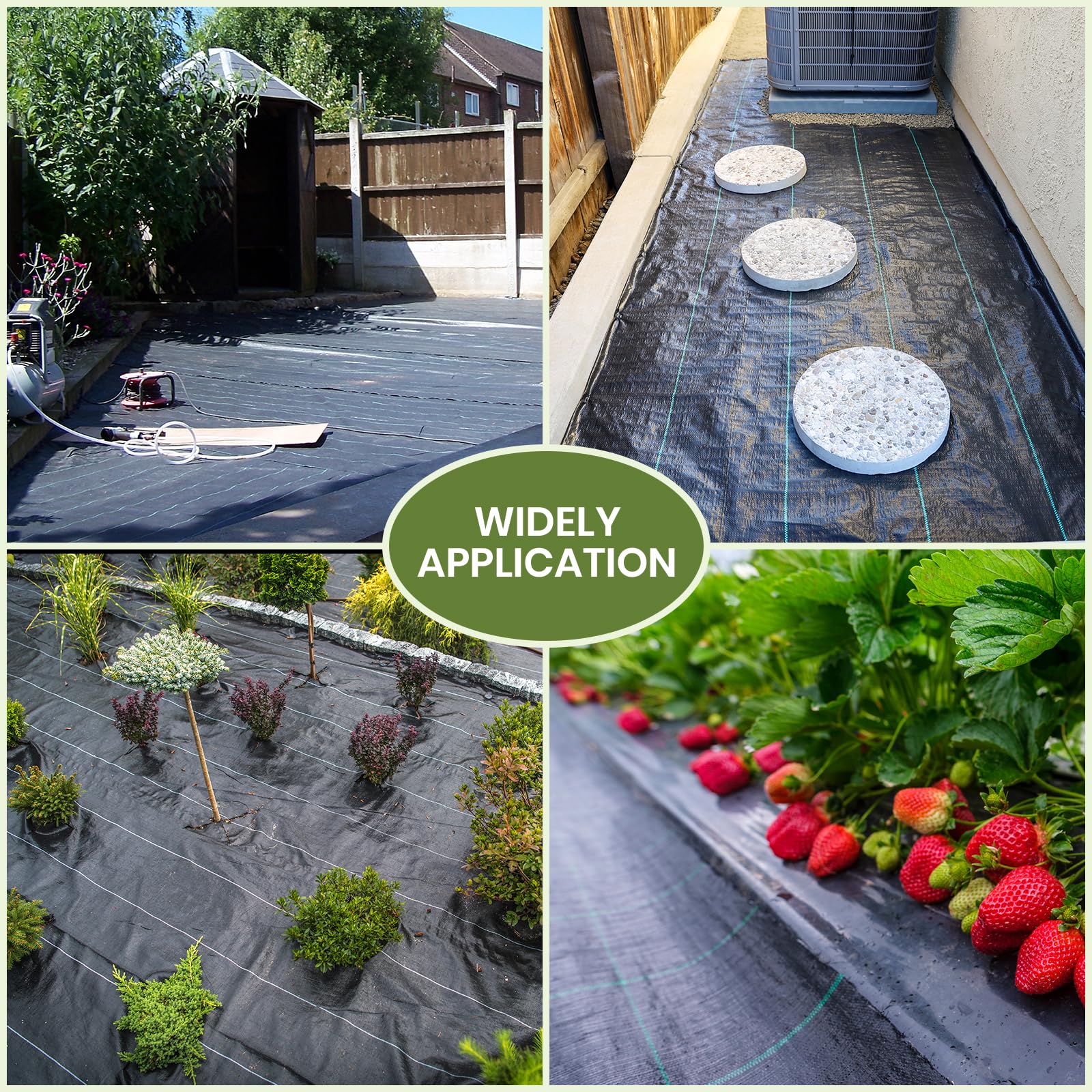 Toile de Paillage Contre les Mauvaises Herbes 10Mx2M, Contre les Mauvaises Herbes, Perméable à l'Eau, Anti-UV, Anti Repousse, Bâche de Paillage - 9