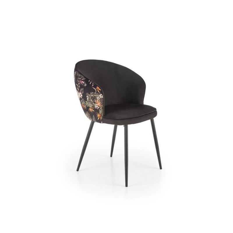 Krzesło tapicerowane K506 VELVET czarne