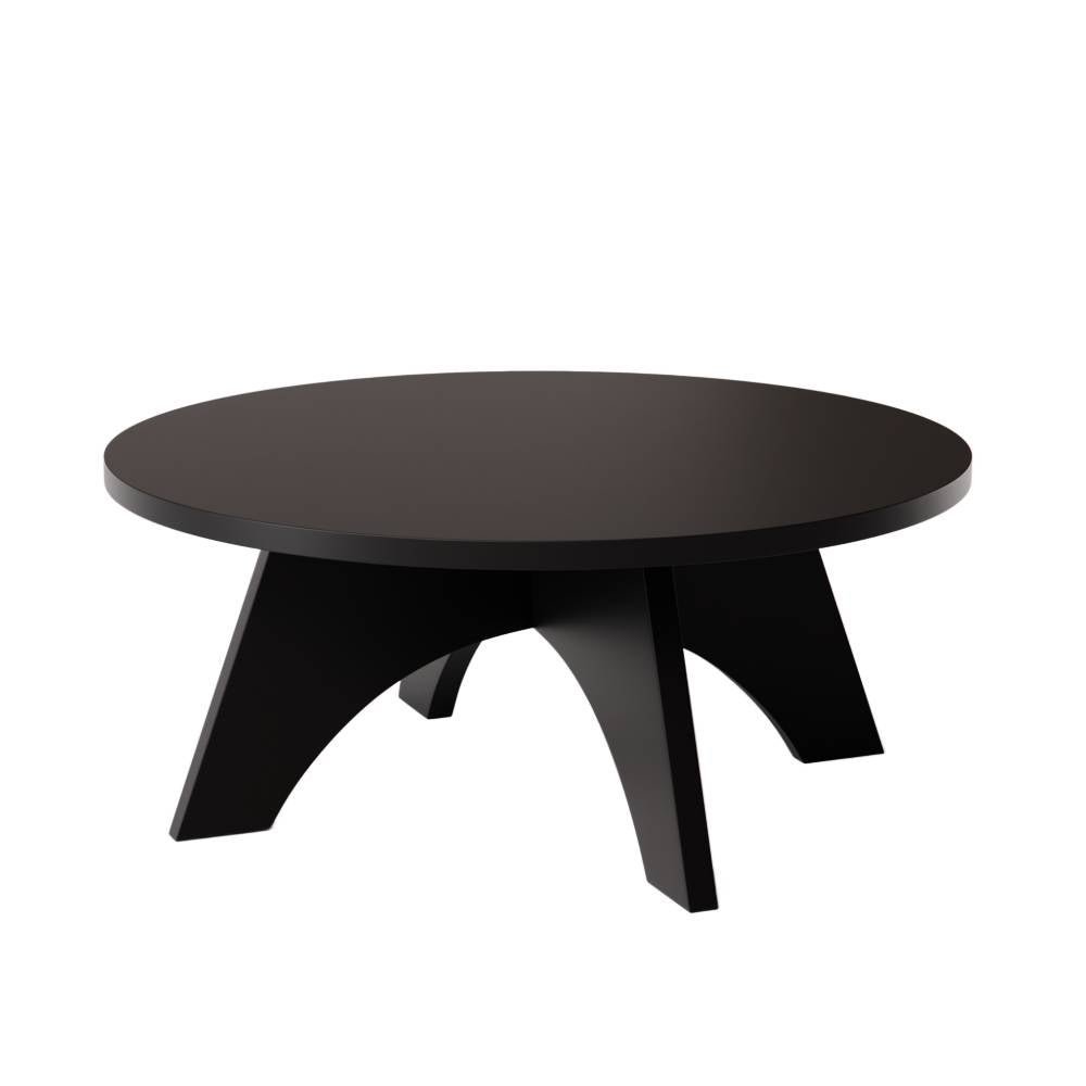 KOLM Stolik kawowy okrągły YUKO Ø90 cm Czarny