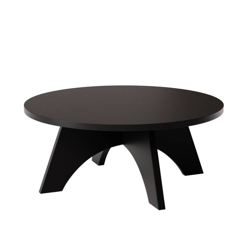 KOLM Stolik kawowy okrągły YUKO Ø90 cm Czarny
