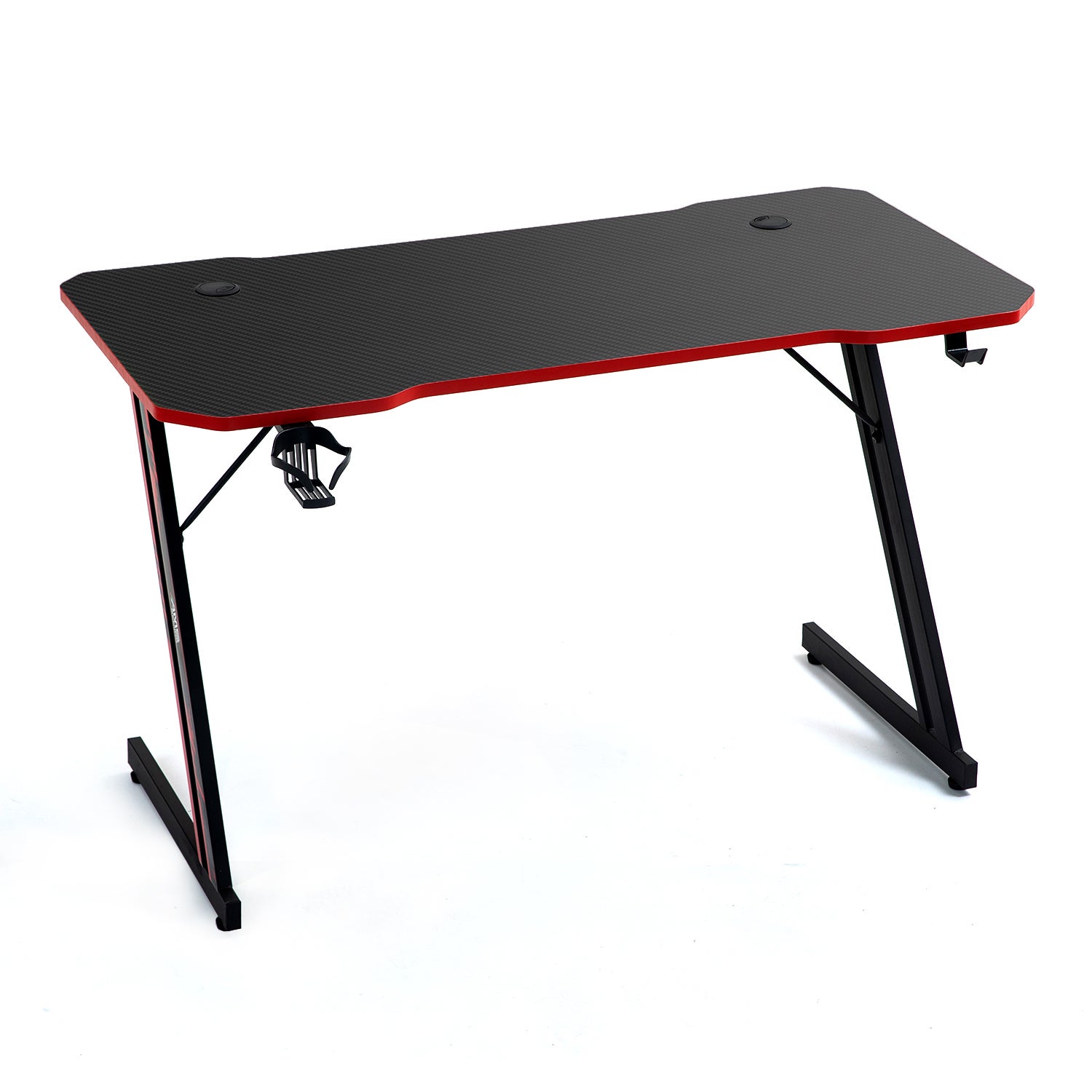 Bureau gamer 180 cm 1 porte 1 tiroir avec LED anthracite | Maison et Styles