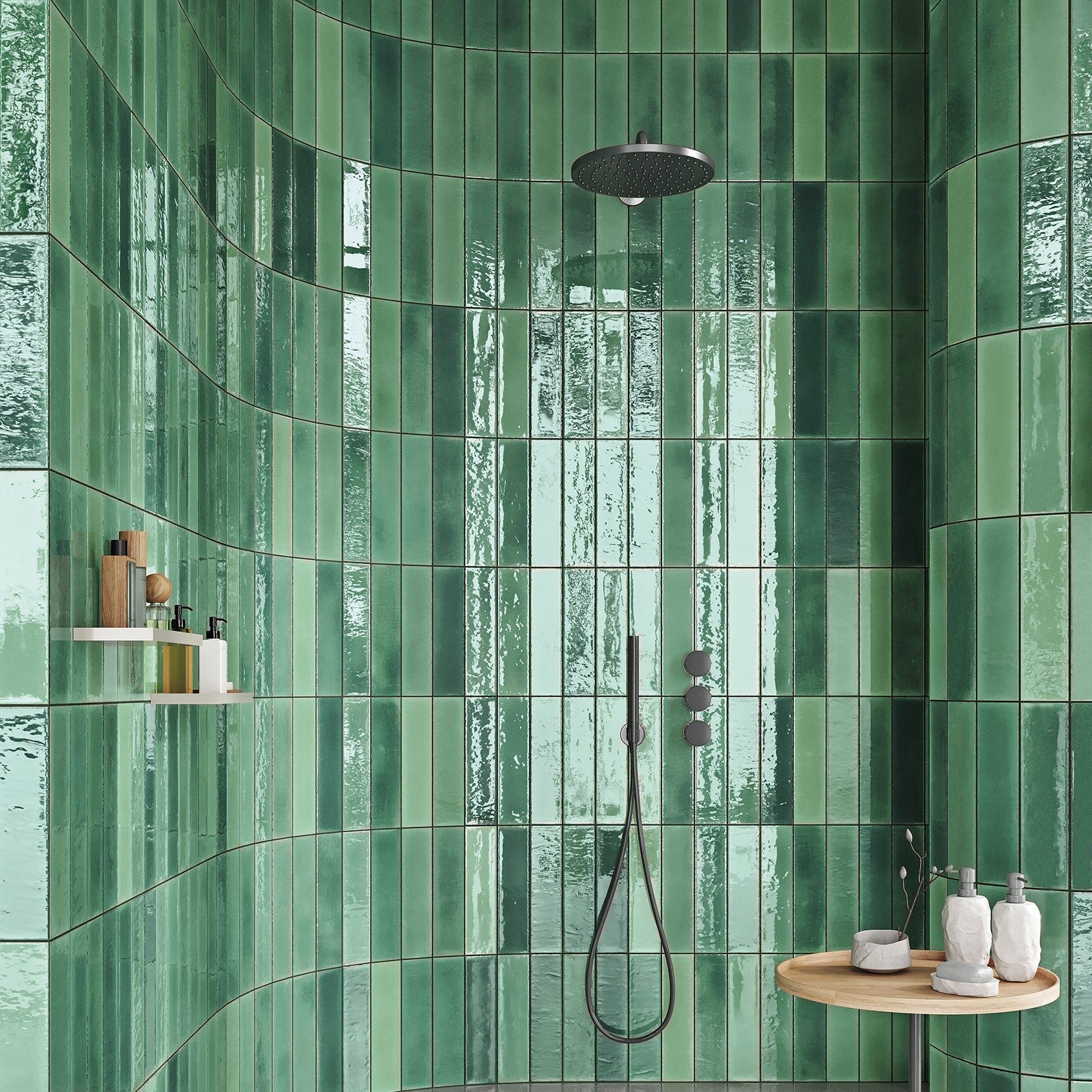 Azulejo Premium Alcanar Green 7 5x30 Cm Verde Brillo Est tica azulejo-premium-alcanar-green-7-5x30-cm-verde-brillo-est-tica