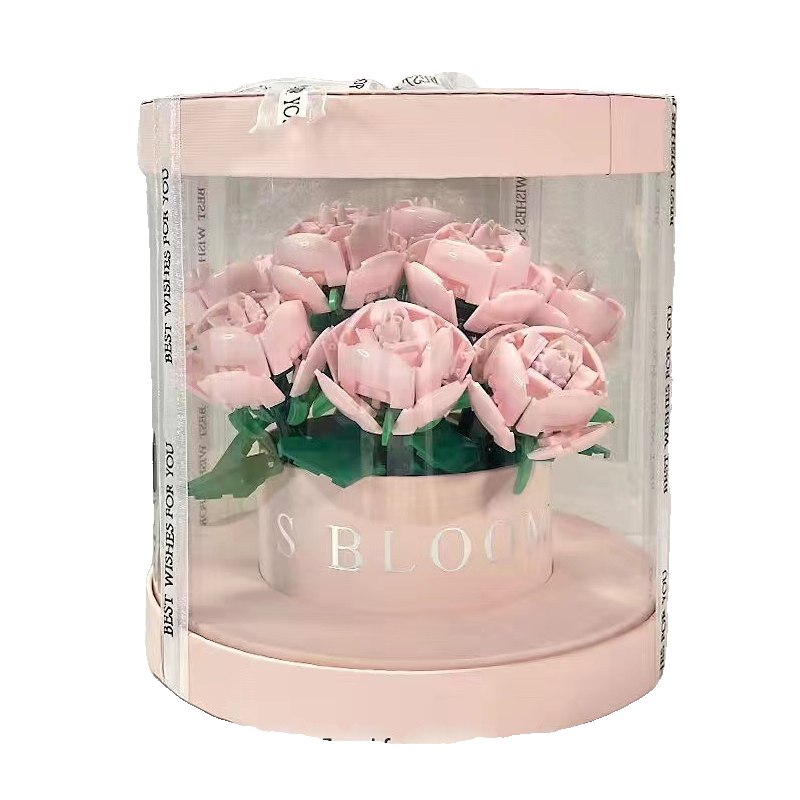 Kit Construction Bouquet De Fleurs 588 Pièces - Fleurs Artificielles Briques Pour Adultes Et Décoration