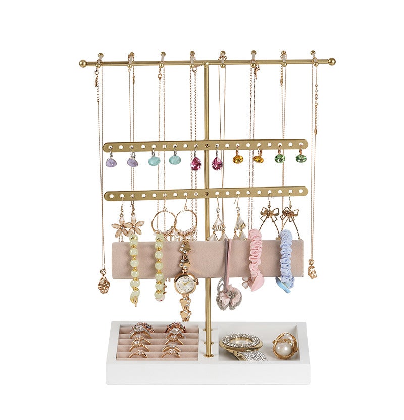 Porte-bijoux 4 étages élégant et pratique - Parfait pour Bagues, Bracelets, Colliers - 2
