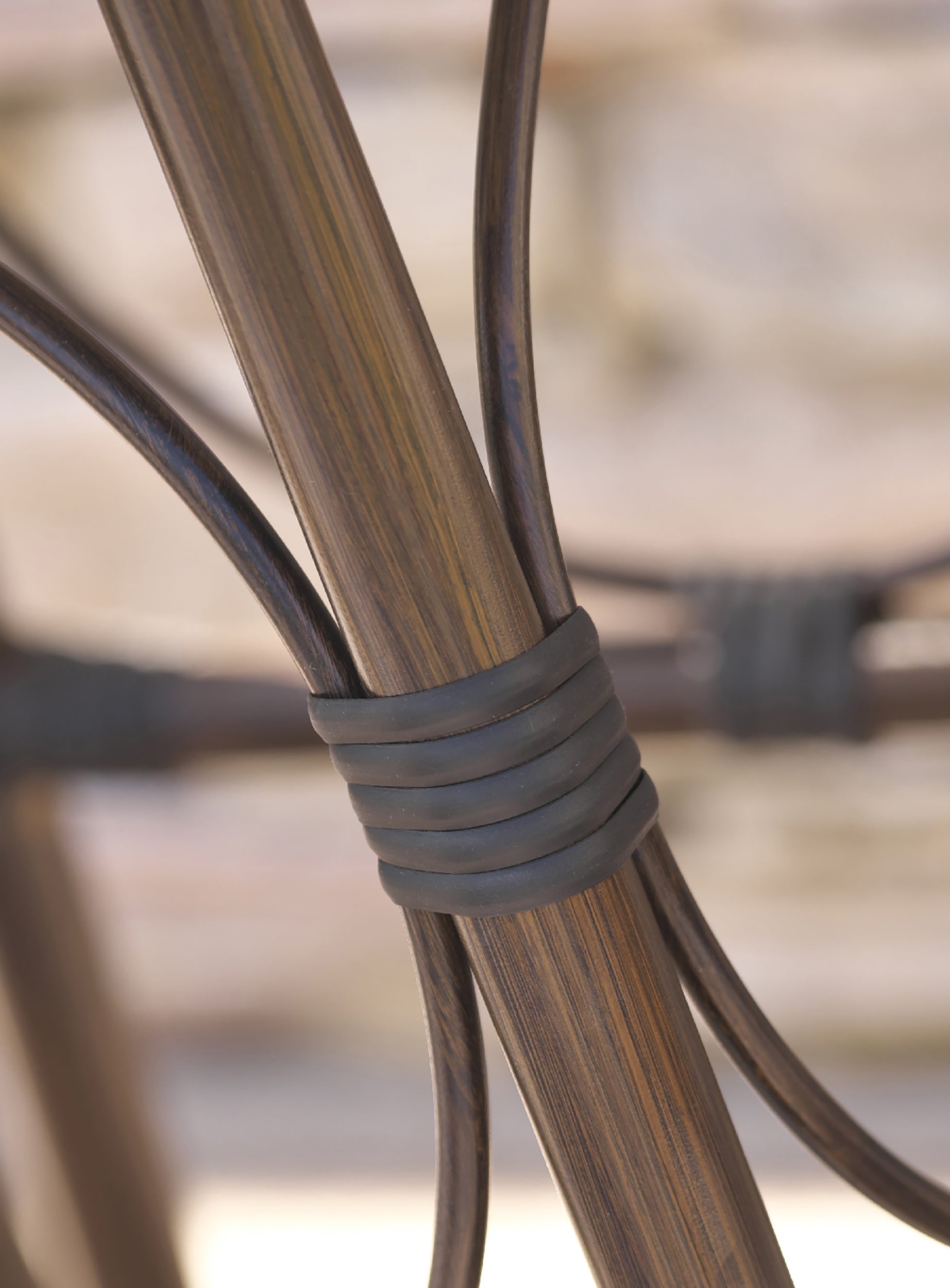 Poltrona da giardino in alluminio marrone e textileno beige USHUAIA - DCB GARDEN - 4