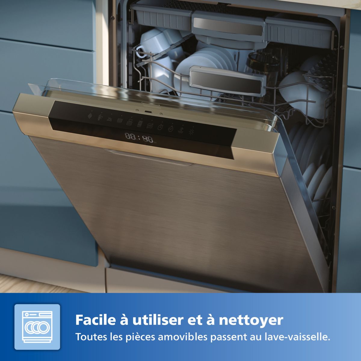 Friteuse à air chaud Philips série 2000 NA221/00 4,2 L 1500 W Noir, Argent - 9