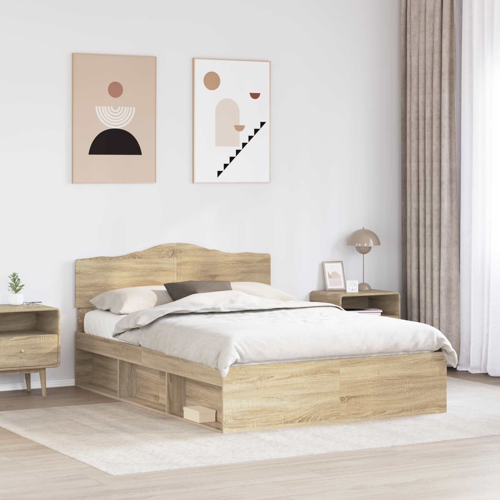 Cadre de lit 140 x 200 cm pin massif - 3