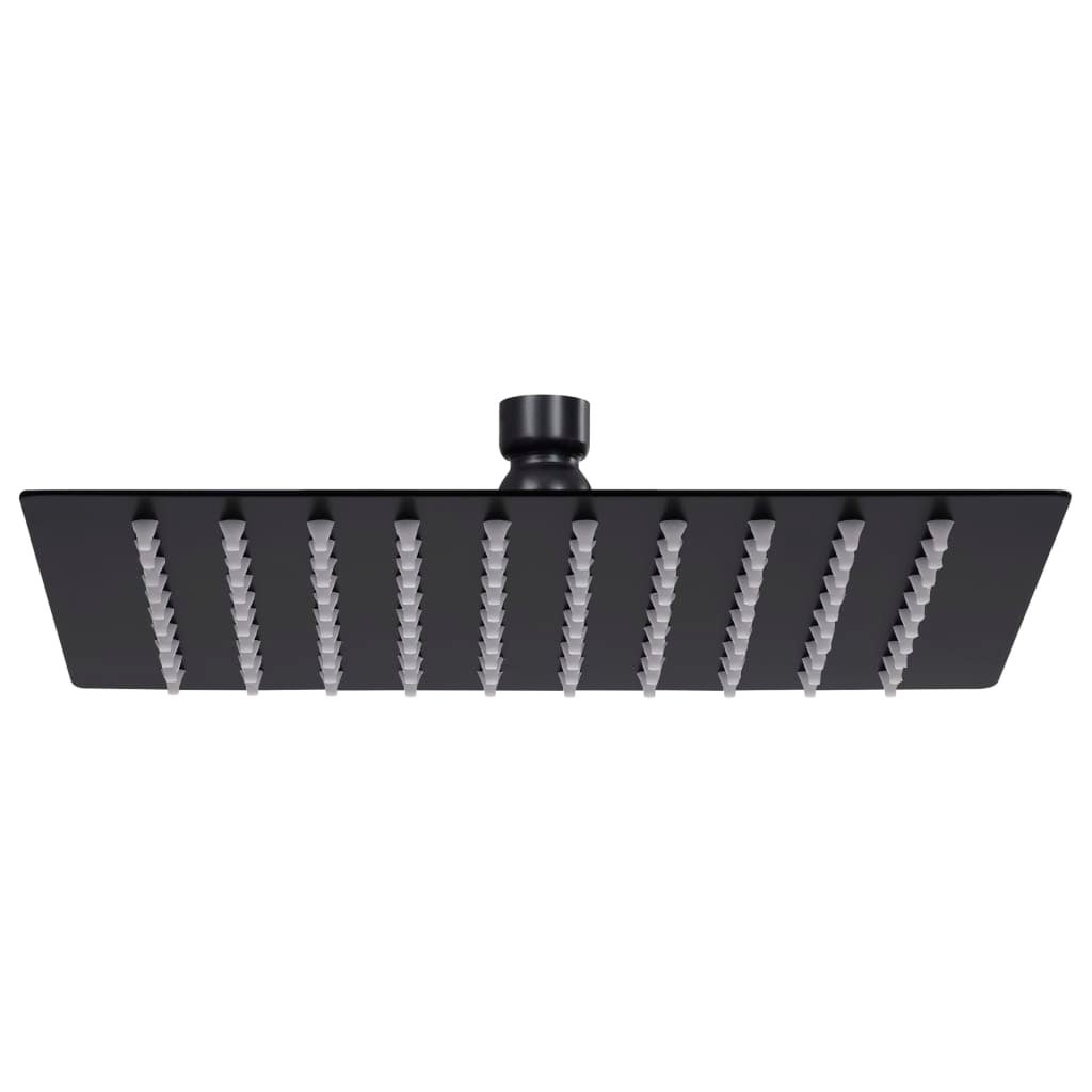 Pommeau De Douche Carré Pluie 20x20 Cm - Acier Inoxydable, Haute Pression, Buses Anti-calcaire