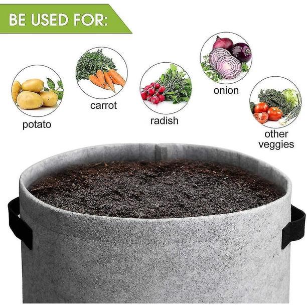 Sacs de culture pour pommes de terre avec rabat, 10 gallons, lot de 4, pots de plantation avec poignées et fenêtre de récolte pour pommes de terre, to - 4