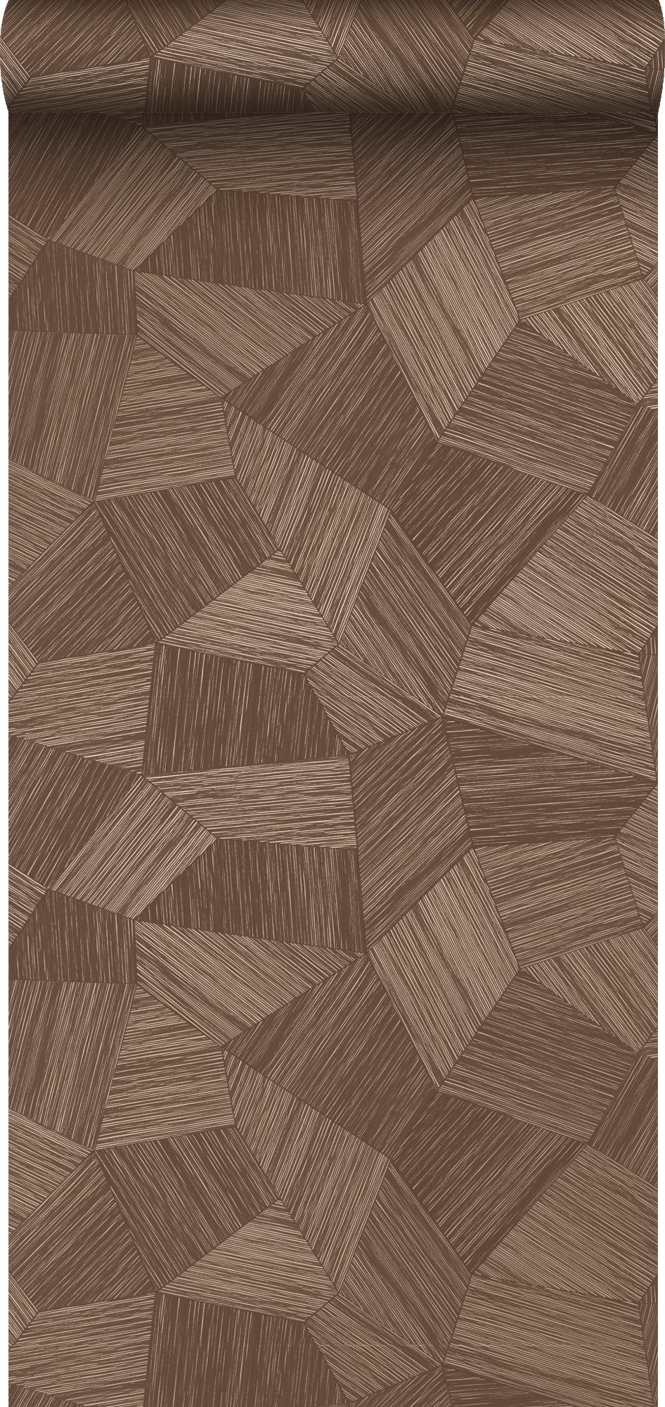 Papel pintado con textura eco 3d gráfico marrón herrumbre - 0.53 x 10.05 m - origin wallcoverings