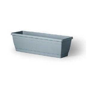 Vaso Fioriera Da Balcone Roxanne Con Sottovaso Integrato, Lunghezza 60 Cm, Colore Marrone Bronzo, Made In Italy Da AMDGarden - 2
