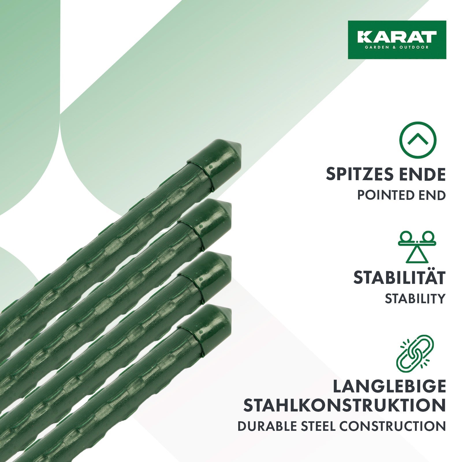 10 Tuteurs pour plantes Tuteur multifonctionnel En acier et plastique Epaisseur : 11 mm Longueur : 150 cm - 2