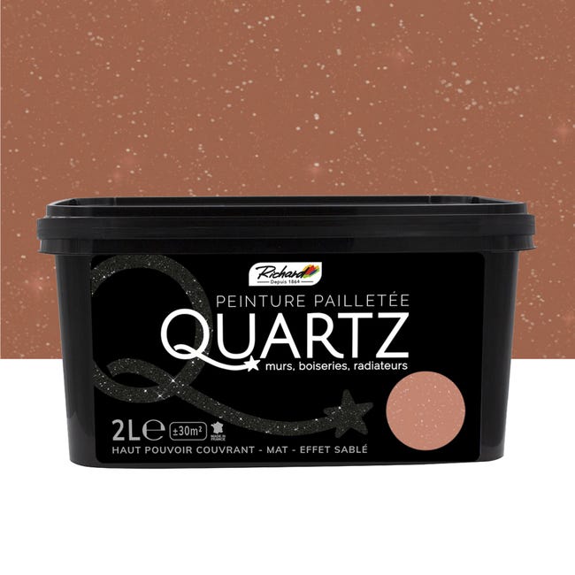 Peinture pailletée texturée effet intense Quartz Richard pour murs ...