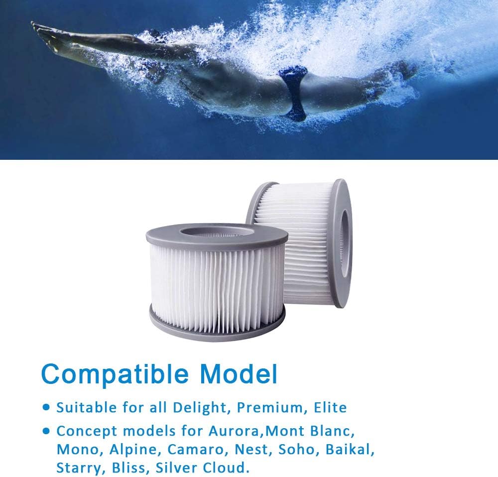 Filtre à spa en 6 pièces pour piscine gonflable MSpa, pompe de filtration pour MSPA (modèle 2020) - 5