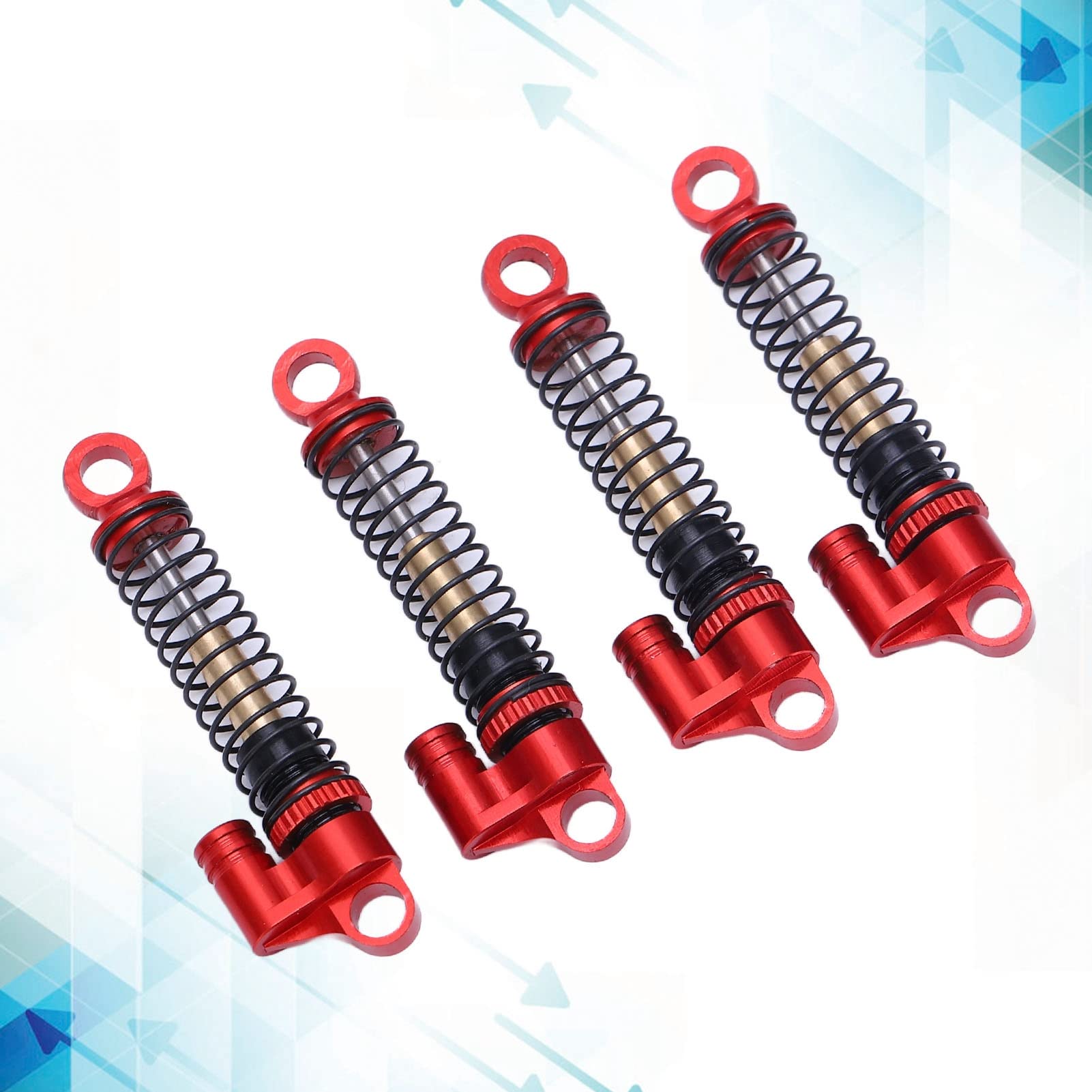 Ammortizzatore RC 1/24 in lega di alluminio per AXIAL SCX24 AXI90081-AXI00006, auto cingolate (rosso) - 2