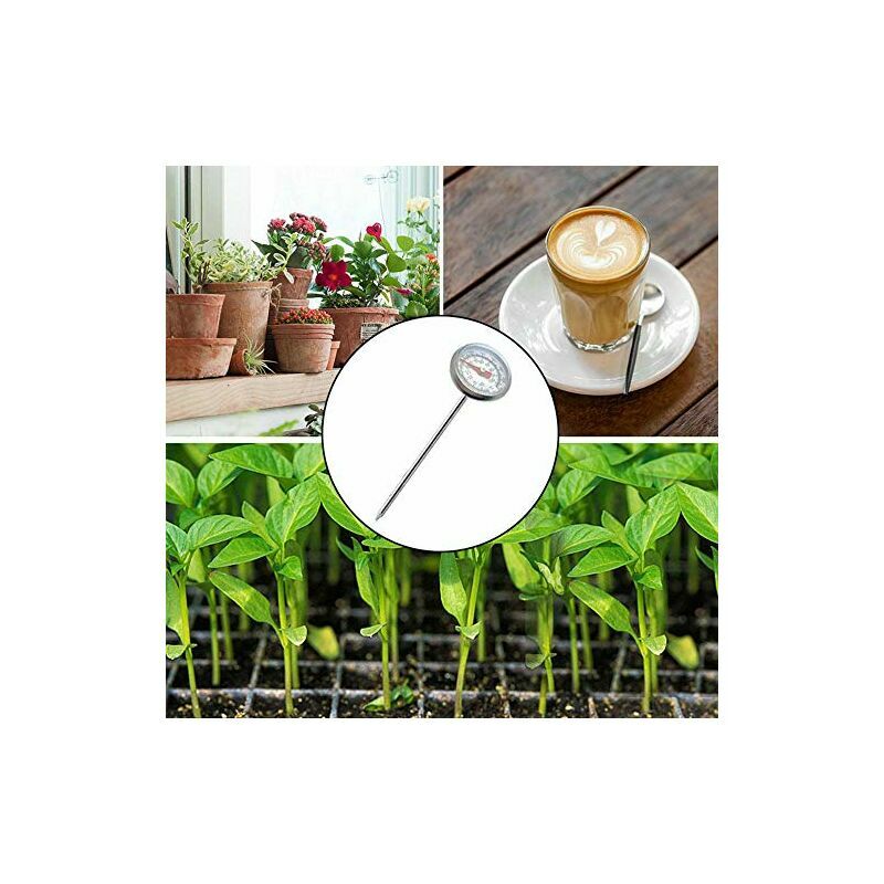 Thermomètre de sol pour mesurer la température en acier inoxydable pour aliments étanche - 4