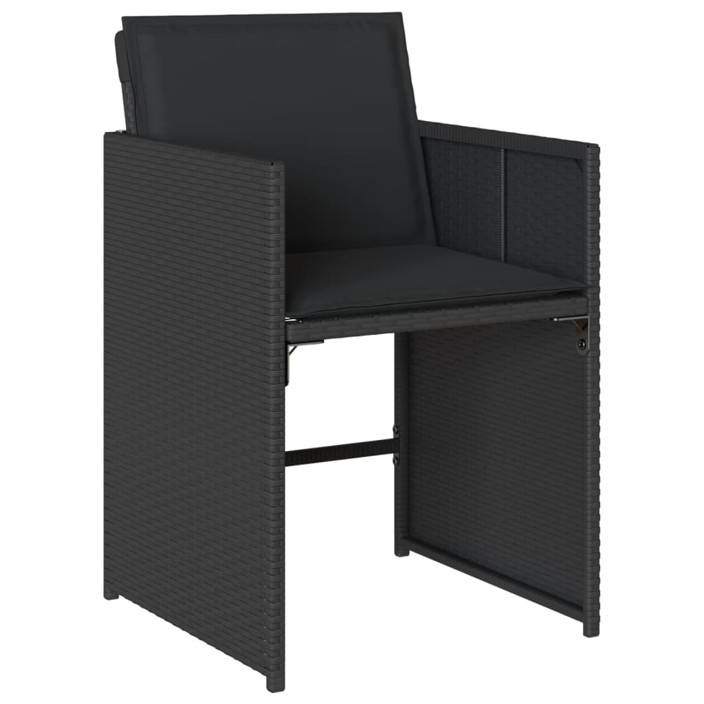 Maison Exclusive - Set de muebles jardín 5 pzas con cojines ratán sintético negro - 5