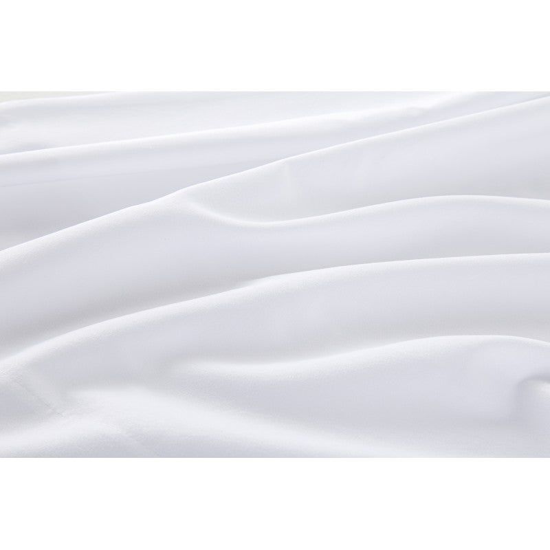 Juego de Sábanas de 4 Piezas (Bajera, Encimera y Dos Fundas Almohada) 150 x 190/200 cm Blanco TODOCAMA - 3