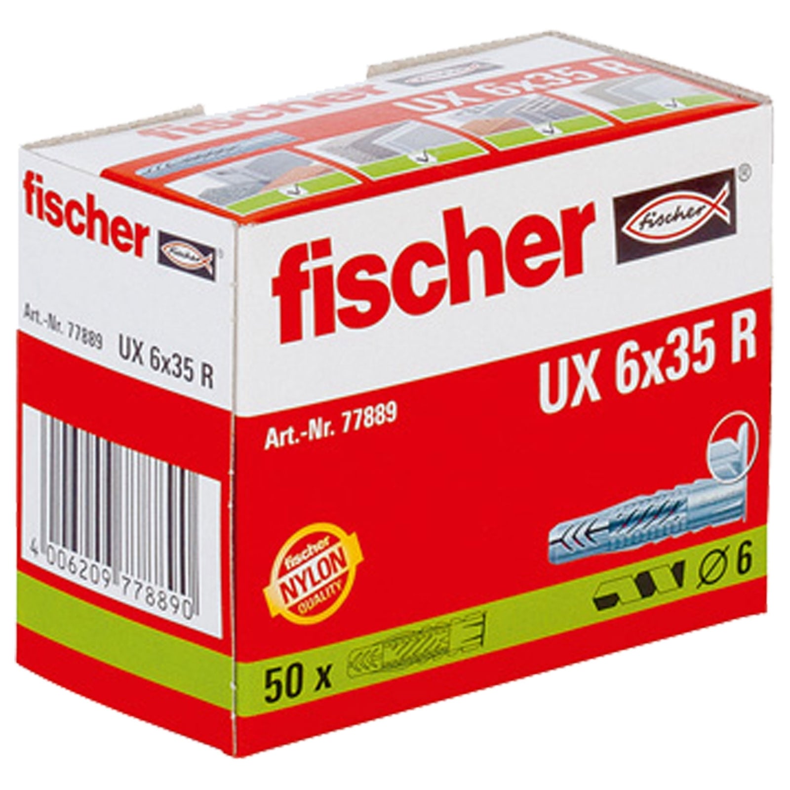 Fischer 77889 UX 6 x 35 R Cheville universelle 35 mm 6 mm 50 pc(s) - 3