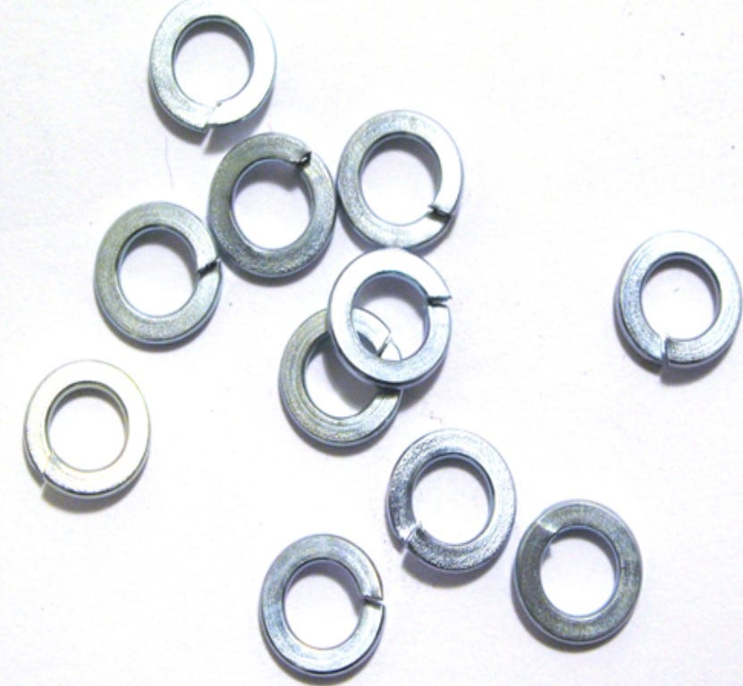 Multivar 2000 Rondelle Di Blocco Diviso 5/16" Grado 8, Zincate - Foto 6