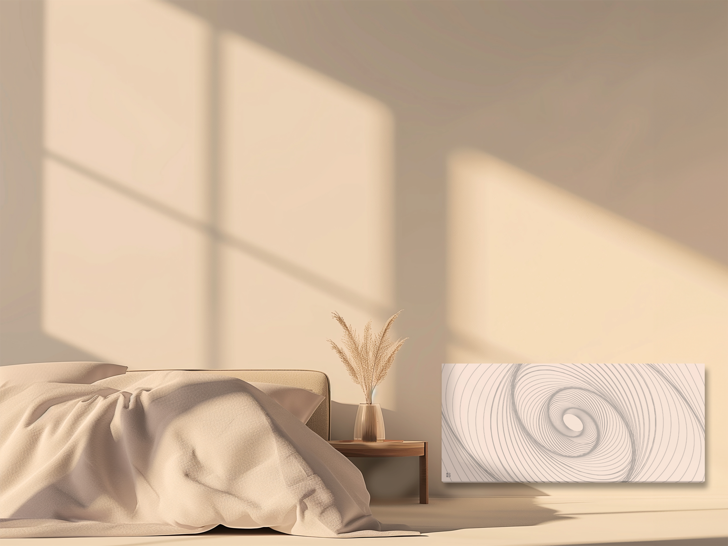 Radiateur Connecté Bestherm LESSO - Inertie Sèche Céramique 2000W, Blanc - Contrôle WiFi & Programmation Facile
