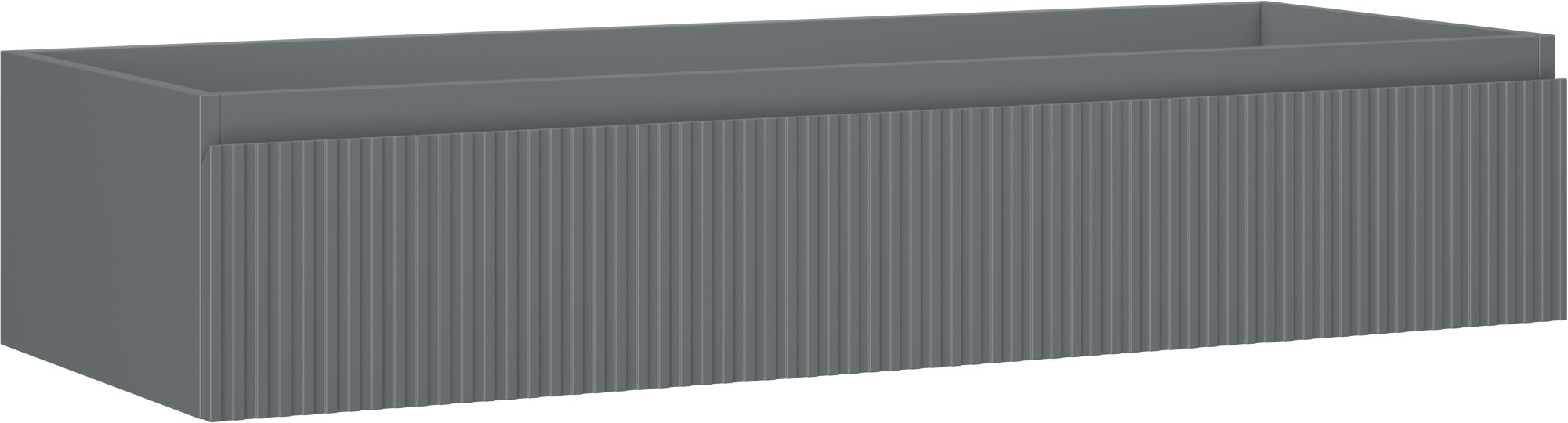 Mexen Rivel szafka łazienkowa podumywalkowa 120 cm, 1 szuflada, ryflowana , szara mat - 91A20-12023-1-BF66