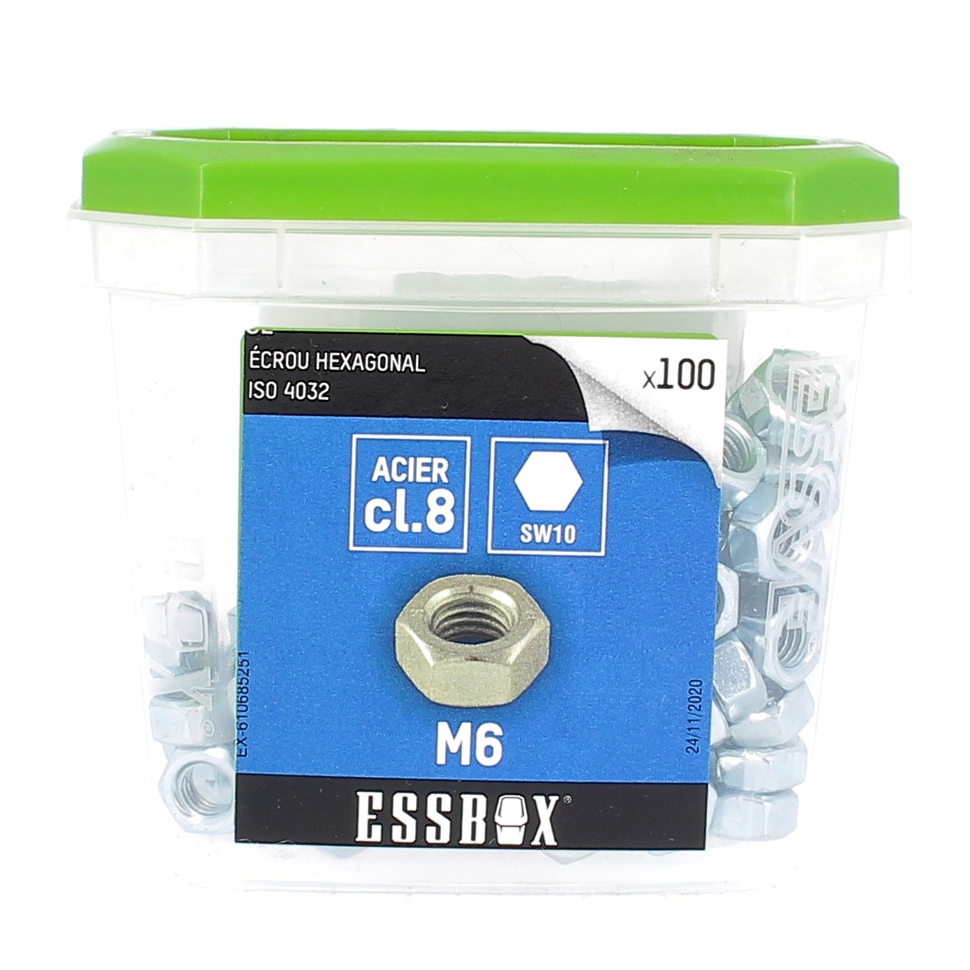 Lot De 100 écrous Hexagonaux 9/16-12 Grade 8 - Zingués Jaune, Filet Grossier | Boulonnerie Haute Résistance