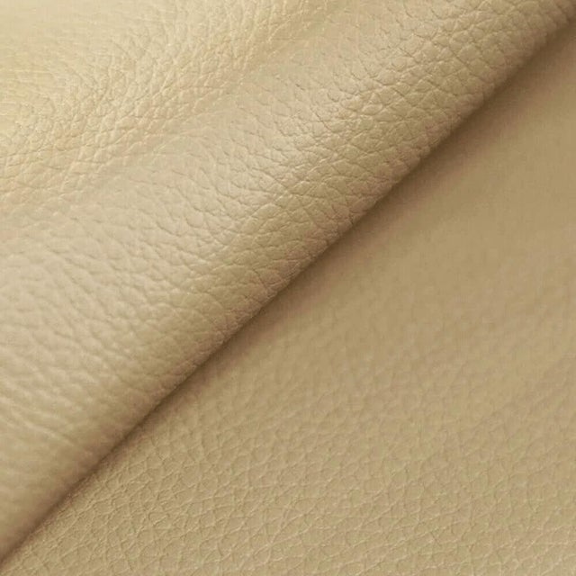 Cuero Sintético Suave 140x280 cm Tapicería Cojines Sillones Sillas Tela Piel Sintética Rugoso Beige