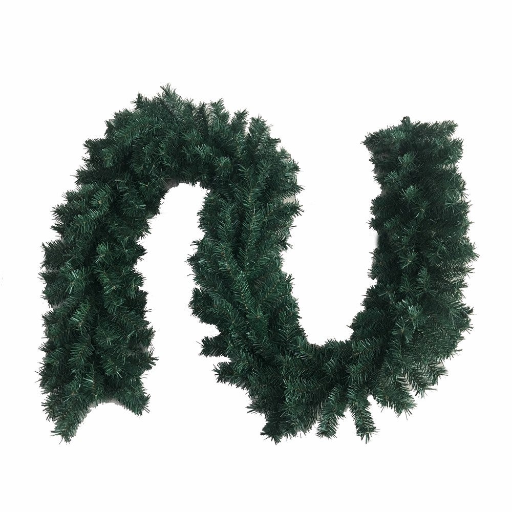 Guirlande de Noël géante en sapin artificiel 275cm - 300 branches - Déco intérieure et extérieure - 2