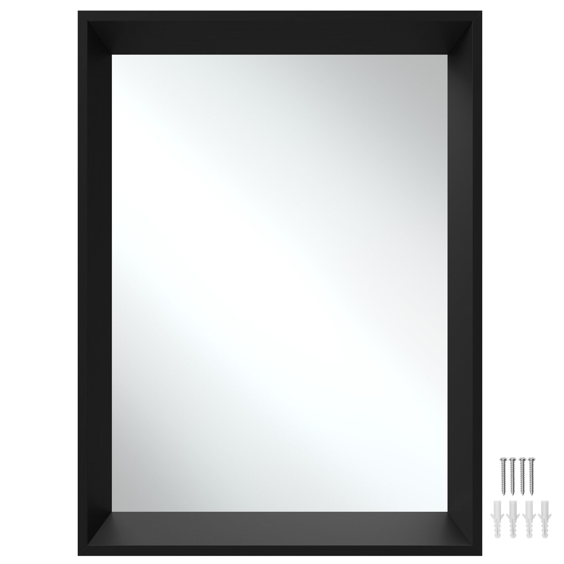 TECTAKE Miroir mural rectangulaire 40 x 3,8 x 60 cm | Leroy Merlin