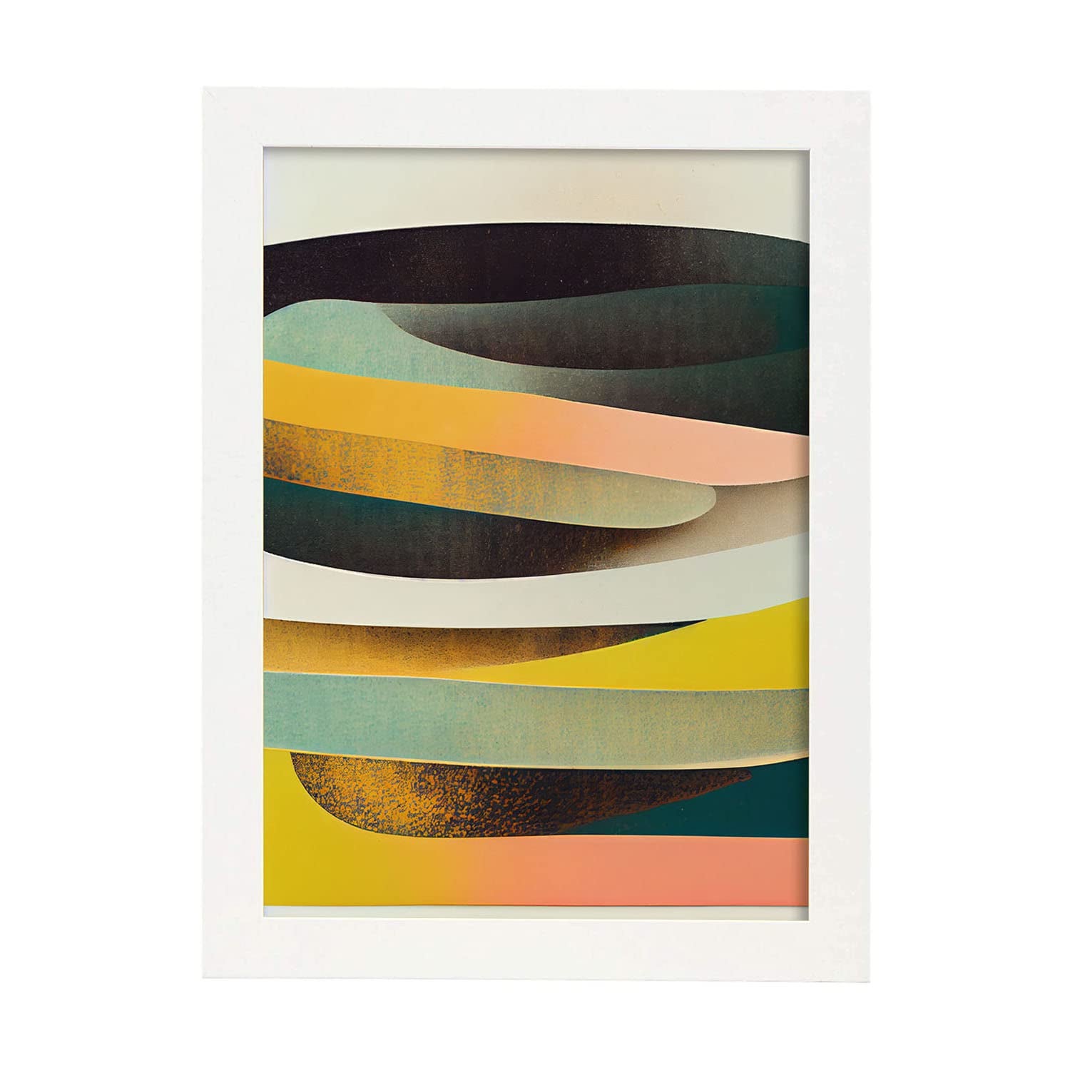 Nacnic lámina en estilo abstracto minimal tierra llamativas y modernas ilustraciones artísticas a todo color para el diseño y a3 marco blanco