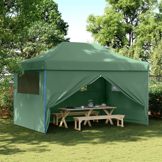 Tenda reception pieghevole e retrattile 4 pareti laterali verde